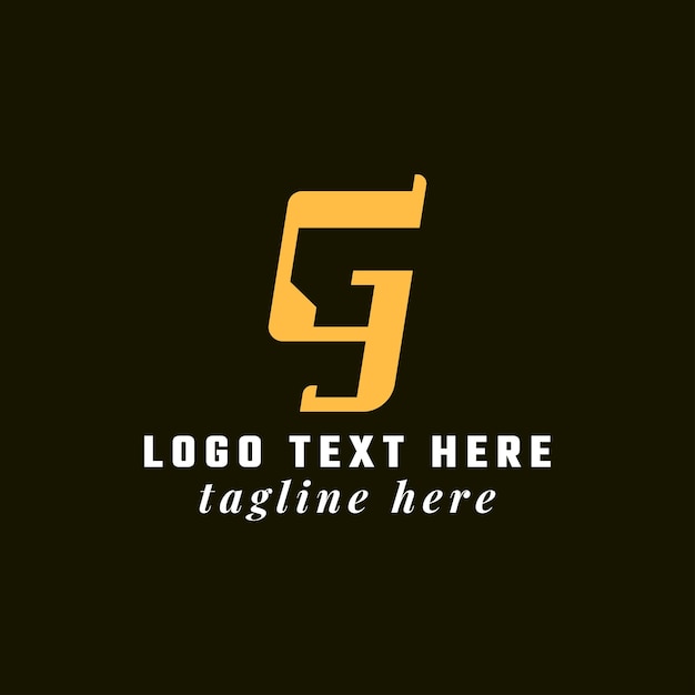 Vector letter gj logo design using letter g and j gj monogram design