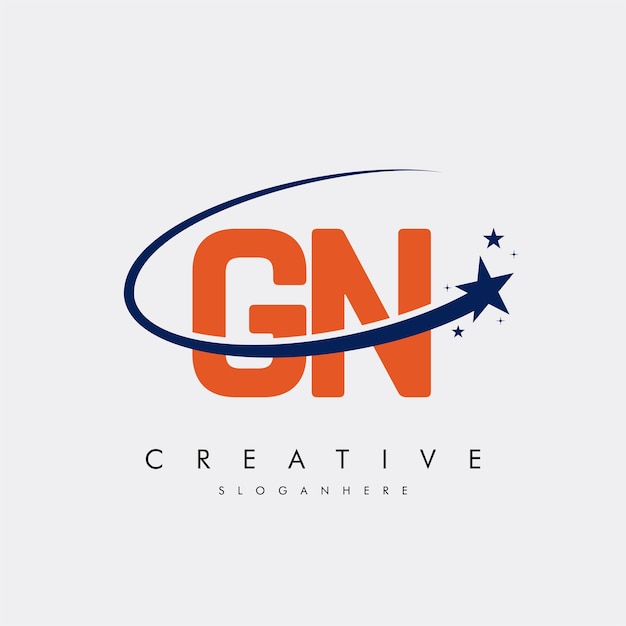 Letter GN NG Star Logo and icon Template vector illustration design