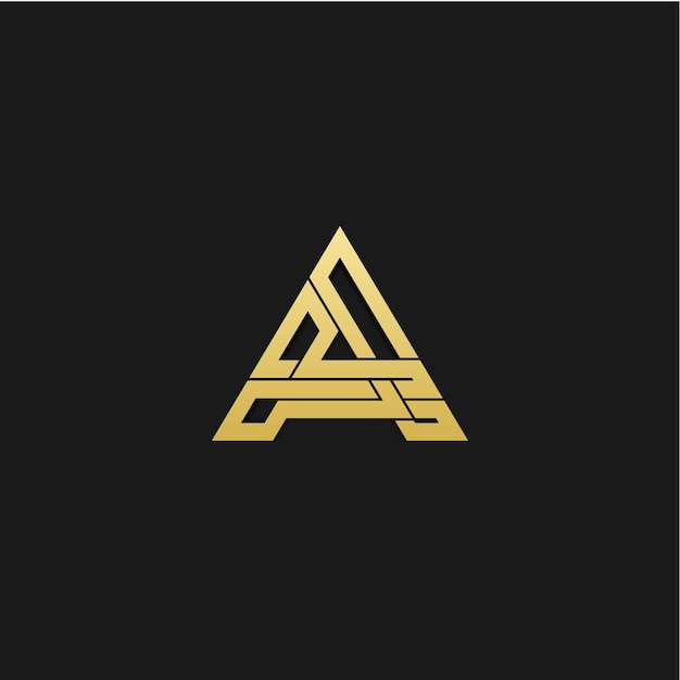 Letter A gold logo