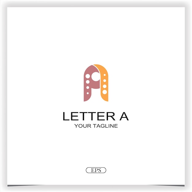 Letter a golden ratio logo premium elegant template vector eps 10