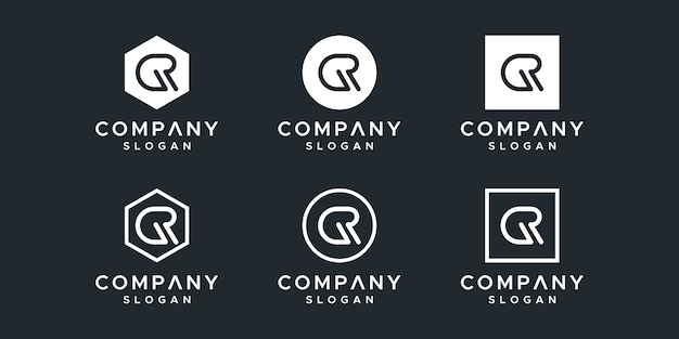 Letter gr logo ontwerp illustratie