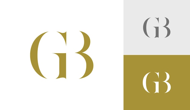 Вектор дизайна логотипа монограммы Letter GR