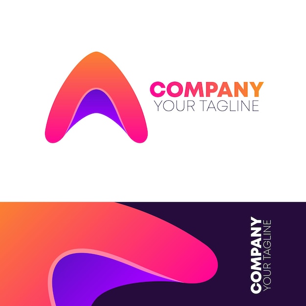 Letter A Gradient Logo Design Icon