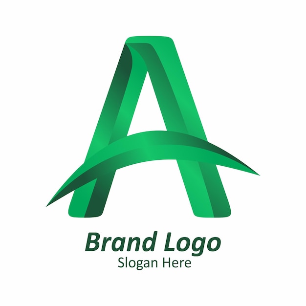 letter A gradient logo vector