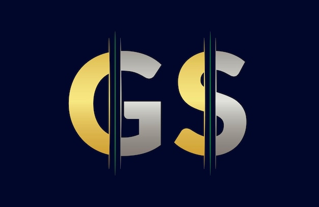 Letter gs kleurrijk logo in de cirkel vector logo illustratie