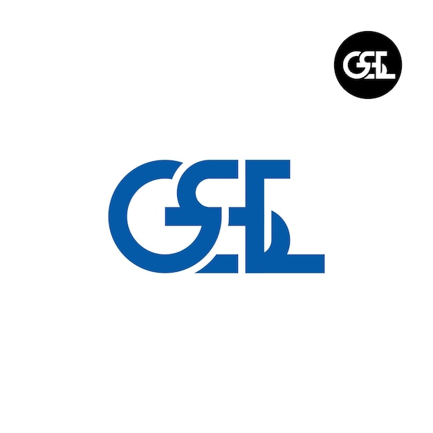 편지 GSL 모노그램 로고 디자인