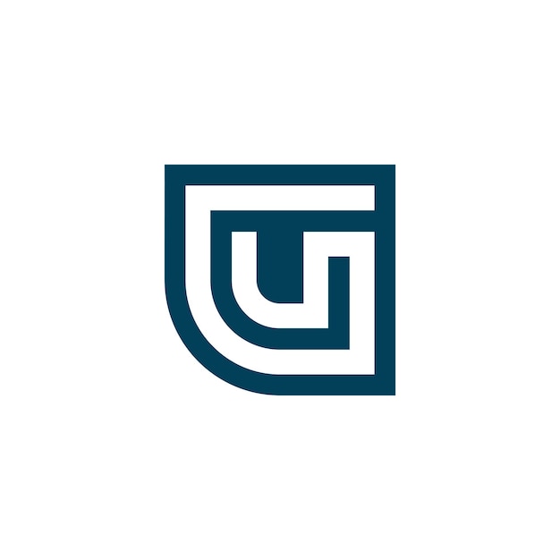 Vector letter gu or ug logo