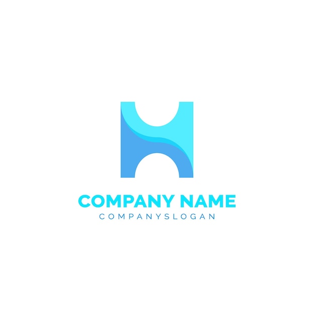 Letter h abstract logo design