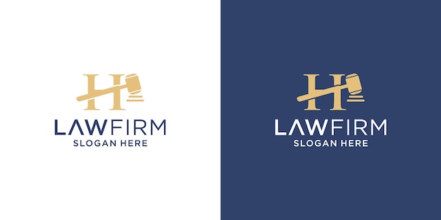 Letter h advocatenkantoor logo ontwerp
