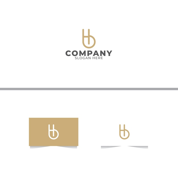 Letter H and B logo design template