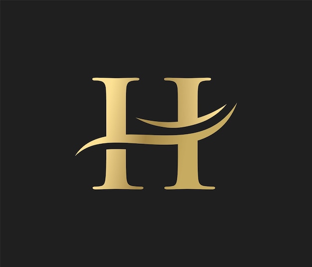 The letter h on a black background