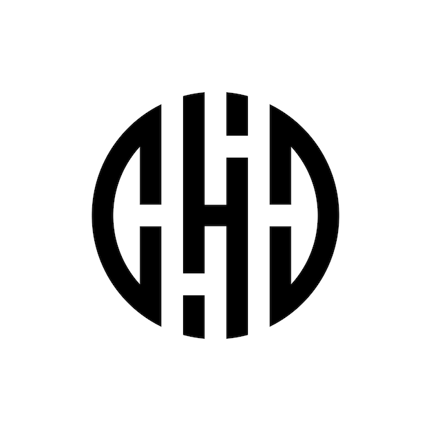 Letter h circle shape logo design for company