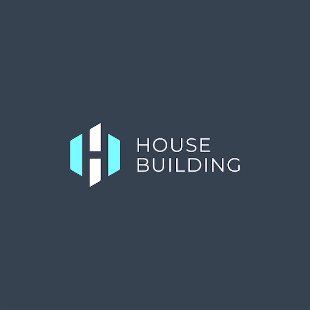 Буква H креативный уникальный шестиугольный логотип недвижимости