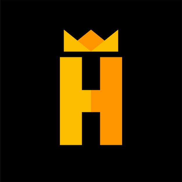 Letter H Crown Logo ontwerpsjabloon inspiratie vectorillustratie