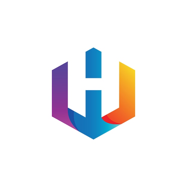 Letter h en w logo-ontwerp
