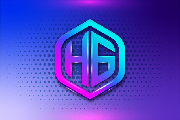 Logo di gioco lettera hg