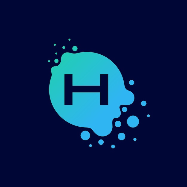 Vector letter h initial liquid bubble modern logo template