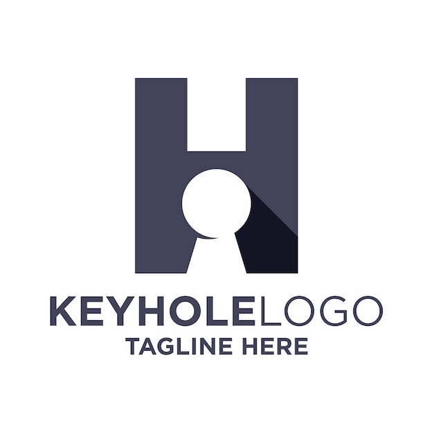 Letter H Keyhole Logo Design Template Inspiration, Vector Illustration.