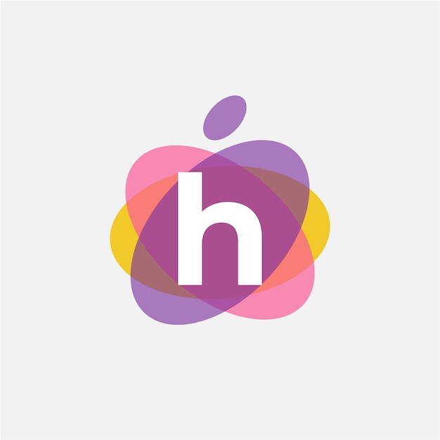 Vector letter h kleurrijk abstract logo