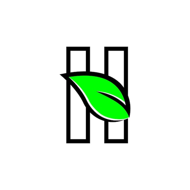 Letter h leaf logo