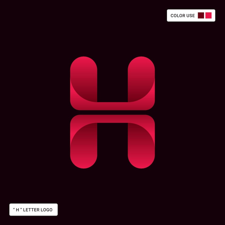 Vector 귀하의 브랜드에 대한 문자 h 로고 개념