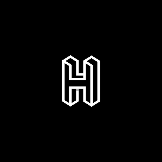 letter h logo design template