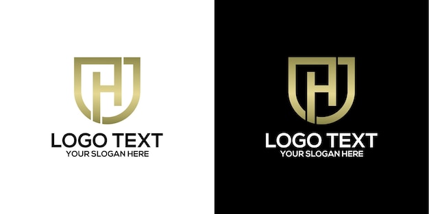 Lettera h logo design vettore vettore premium