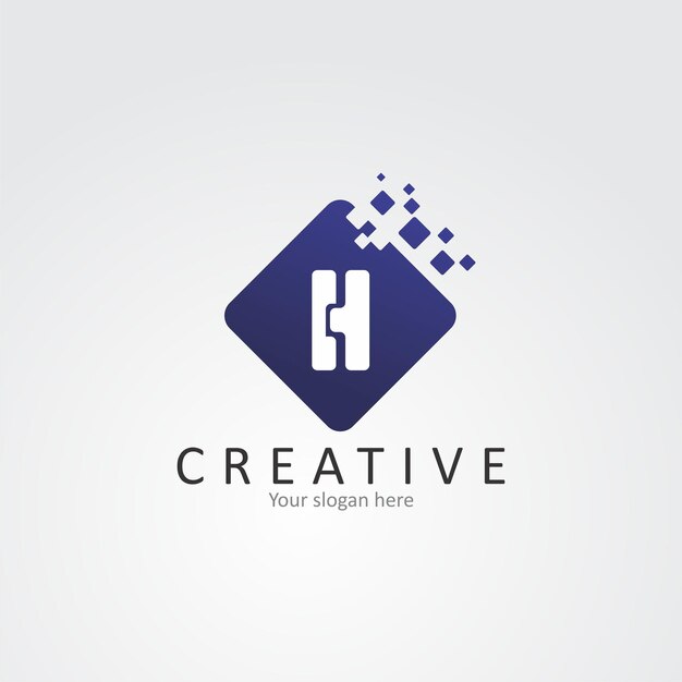 Vector letter h logo h letter design vector