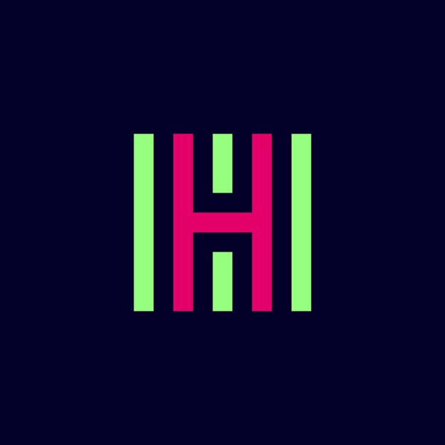 Vettore elementi del modello di disegno dell'icona del logo della lettera h