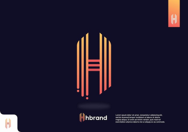 Letter h logo icon design template elements