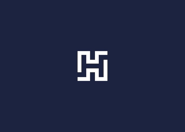 'h' 글자 로고 아이콘 디자인 터 디자인 템플릿 영감