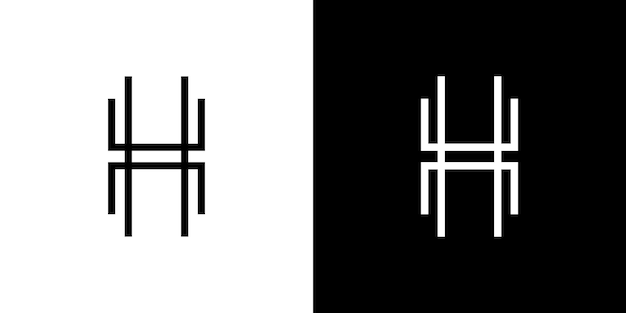 Vettore logo con la lettera h per l'immobile di decorazione interna