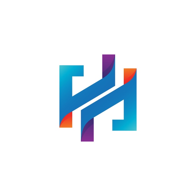 letter h logo ontwerp vector