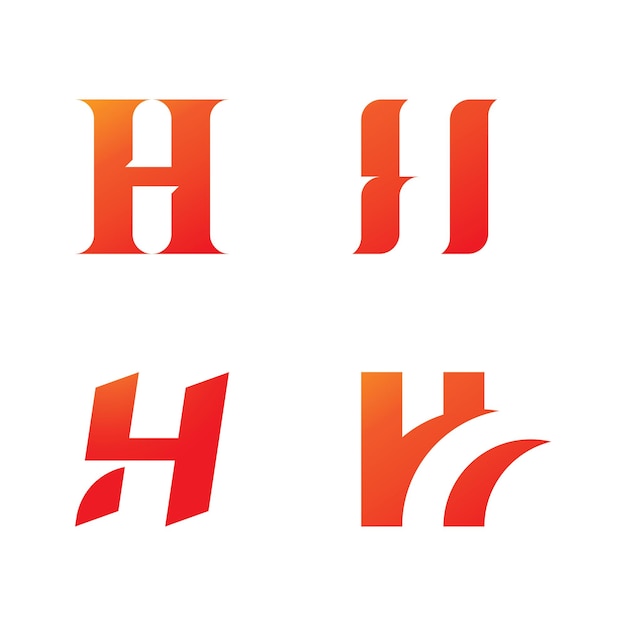 Letter H-logo sjabloon vectorelement