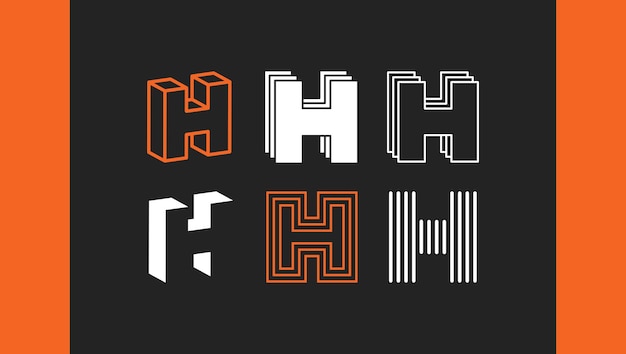 letter h logos set 1