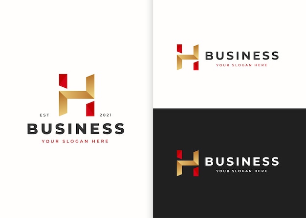 Letter H luxury logo design template. Vector illustrations