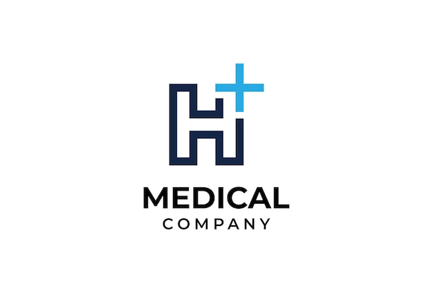 Letter H Medical Cross 로고 디자인 영감