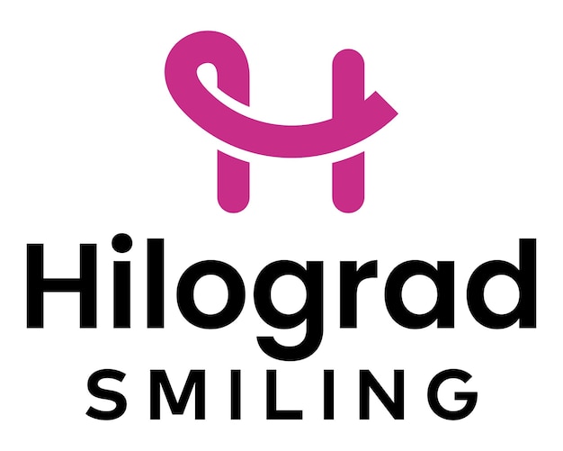 Vector letter h monogram glimlach tandheelkunde logo-ontwerp.