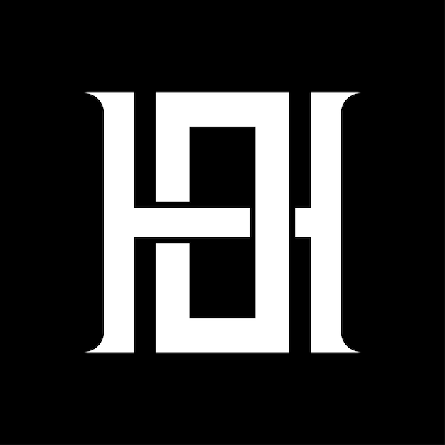 Letter h o monogram logo design