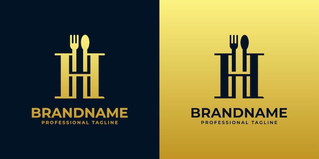 Vector letter h-restaurantlogo geschikt voor elk bedrijf met betrekking tot restaurantcafé-catering met h-initialen