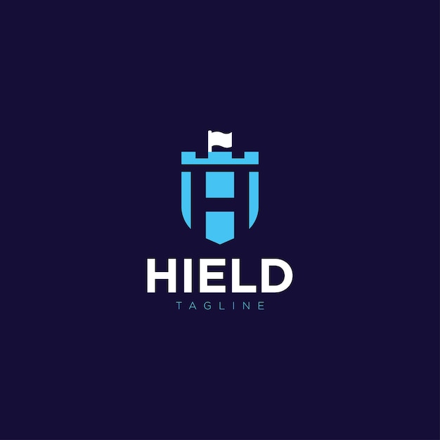 Letter h schild logo ontwerp