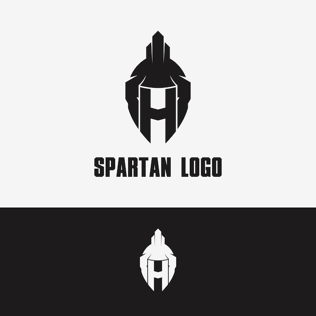 Vector letter h spartan logo template