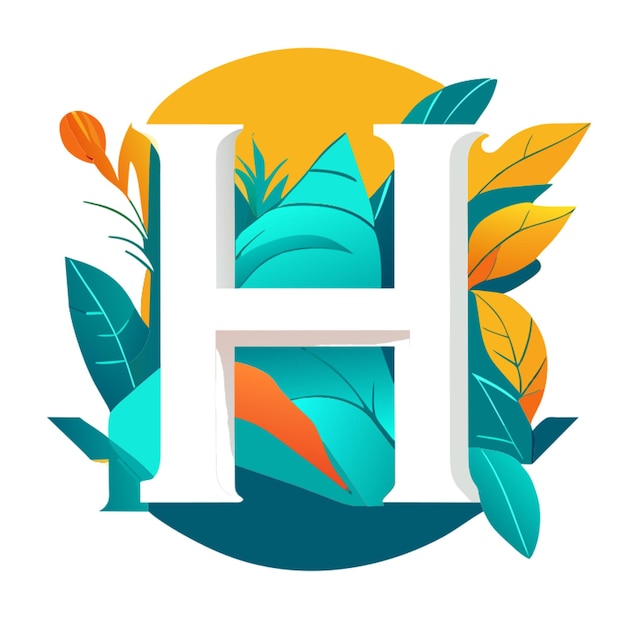 Vector letter h voor een pagina instagram van vestiti eenvoudige vectorillustratie