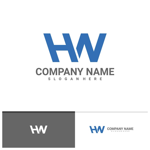 Letter H W logo vector template Creative H W logo design concepts