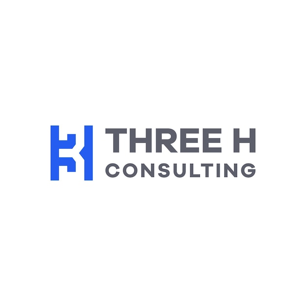 Lettera h con design del logo numero 3