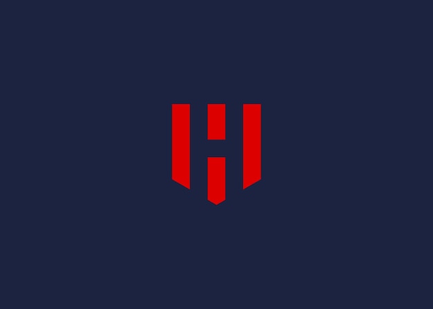 letter h with shield logo icon design vector design template inspiration