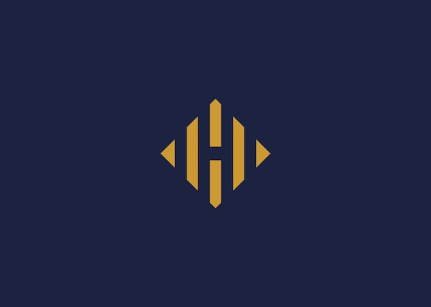 letter h with square logo icon design vector design template inspiration