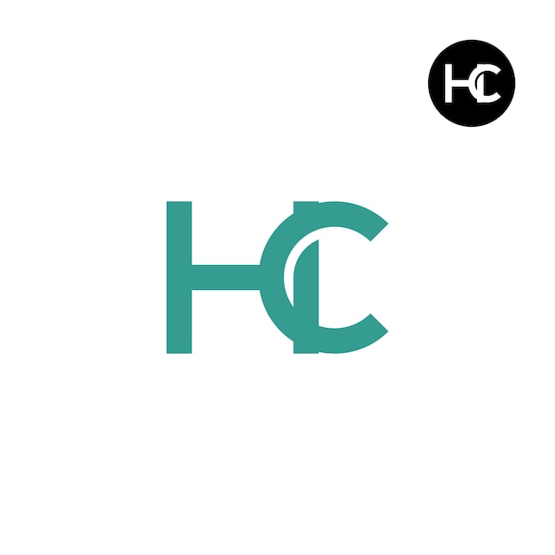 Progettazione del logo della lettera hc monogram