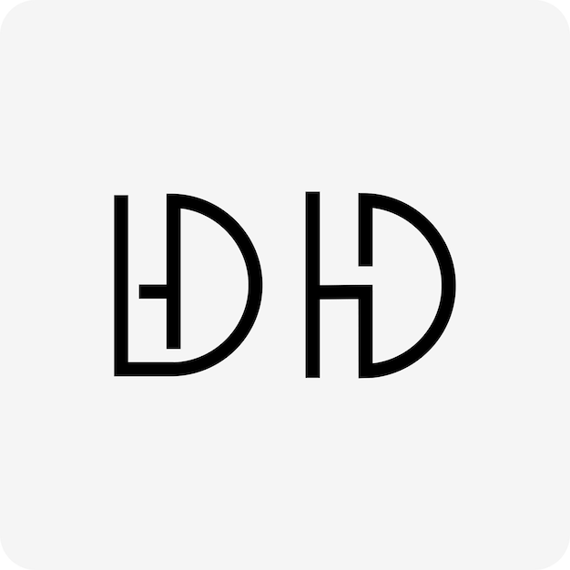 letter hd dh logo icoon lijn vector afbeelding