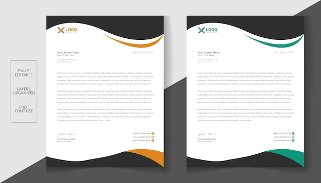 Letter Head Design modern Business Latter Head template